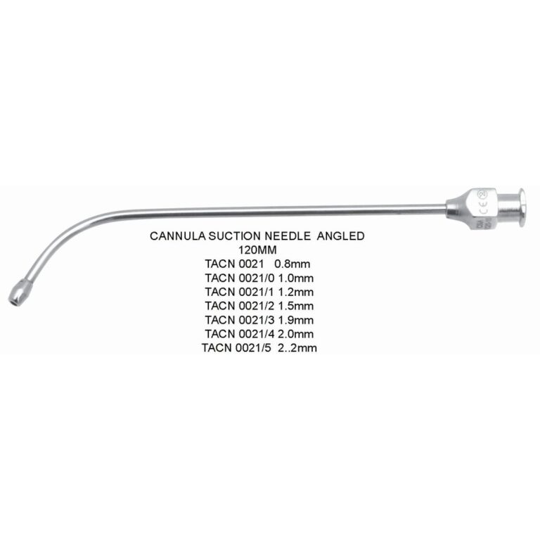 Cannula Suction Needle Angled – 120mm, Multiple Diameters - Tata Surgical