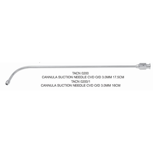 Cannula Suction Needle CVD Ø 3 mm, 16–17.5 cm Length