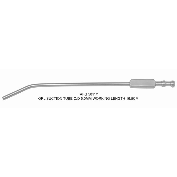 ORL Suction Tube O/D 5 mm, Working Length 16.5 cm