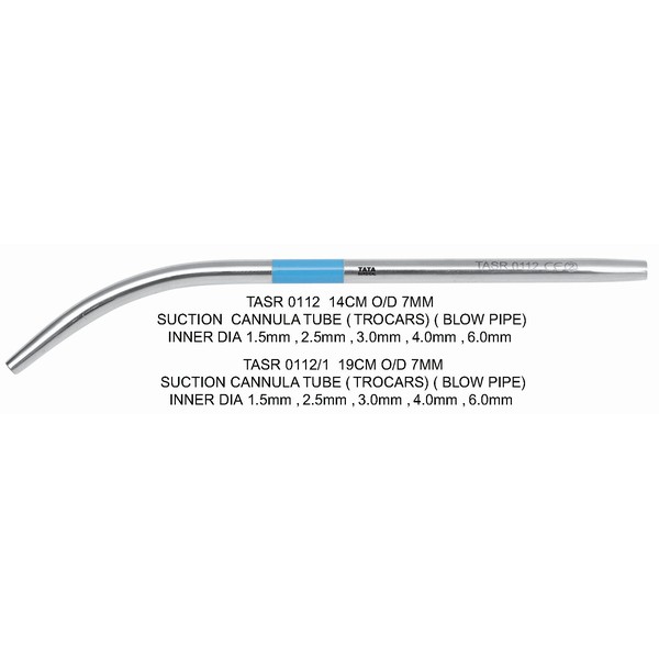TASN 1111 SUCTION CANNULA WITH LUER LOCK WORKING LENGTH 71MM V/ SHAPE TIP