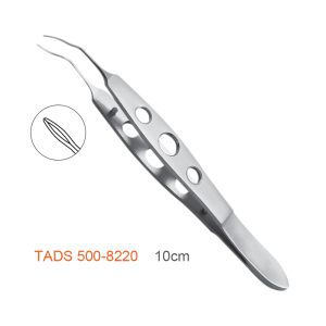 Lens Insertion Forceps – Curved Tips, 10 cm