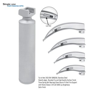 Macintosh Fiber Optic Laryngoscope with Plastic Sleeve
