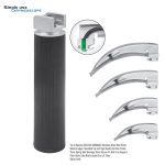 Macintosh Single Use Fiber Optic Laryngoscope – Silver Heel
