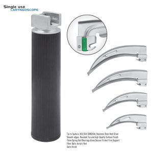 Macintosh Single Use Fiber Optic Laryngoscope with Acrylic Rod