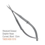 Westcott Scissor Dolphin Nose – Curved, Blunt, 12 cm