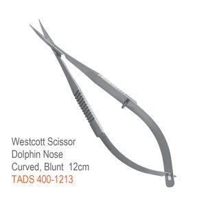 Westcott Scissor Dolphin Nose – Curved, Blunt, 12 cm
