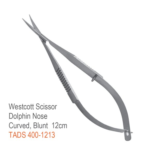 Westcott Scissor Dolphin Nose – Curved, Blunt, 12 cm