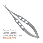Corneal Scissors – Curved, Blunt Tips, 12 cm