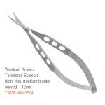 Westcott Tenotomy Scissors – Curved, Blunt Tips, Medium Blades, 12 cm