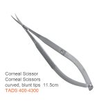 Corneal Scissors – Curved, Blunt Tips, 11.5 cm