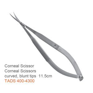 Corneal Scissors – Curved, Blunt Tips, 11.5 cm