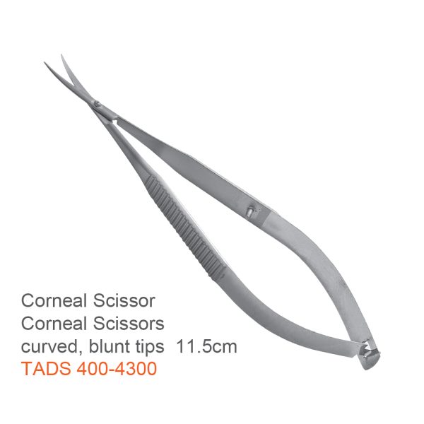 Corneal Scissors – Curved, Blunt Tips, 11.5 cm