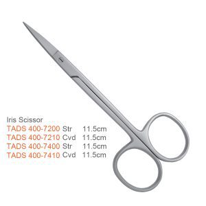 Iris Scissors – Straight & Curved, 11.5 cm