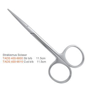 Strabismus Scissors – Straight & Curved, Blunt/Blunt, 11.5 cm