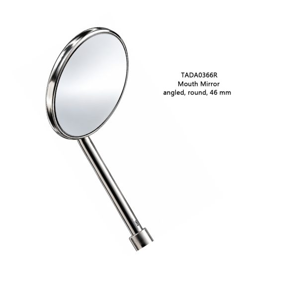 Mouth Mirror, angled, round, 46 mm