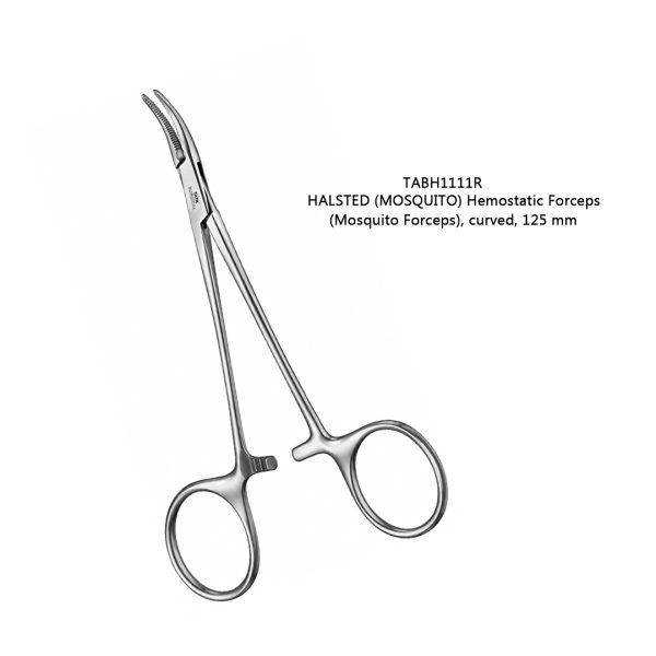 Halsted Mosquito Hemostatic Forceps, curved, 125 mm