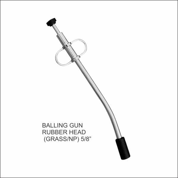 Balling Gun, Rubber Head, Curved, 5/8 Inch