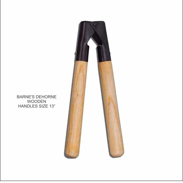 Barnes Dehorner, Wooden Handles, 13 Inch