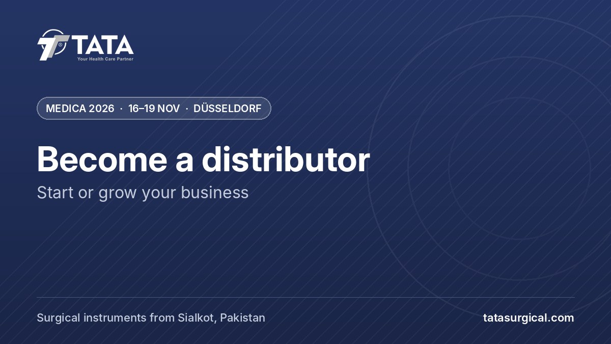 Become a distributor: Start or grow your business - Tata Surgical at MEDICA 2026, Düsseldorf