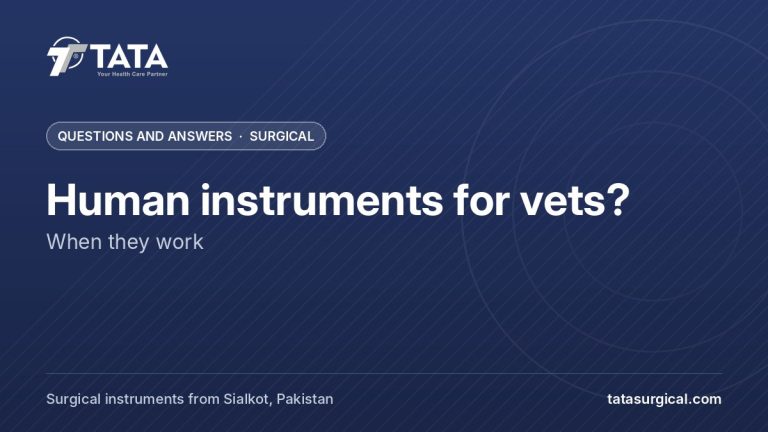 Human instruments for vets?: When they work - Tata Surgical