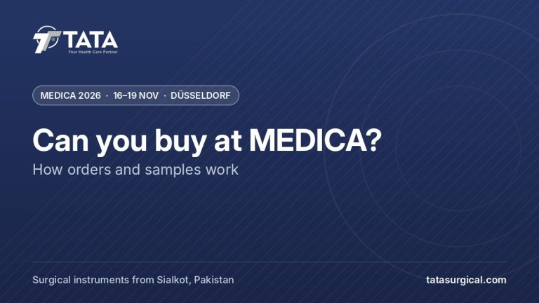 Can you buy at MEDICA?: How orders and samples work - Tata Surgical at MEDICA 2026, Düsseldorf