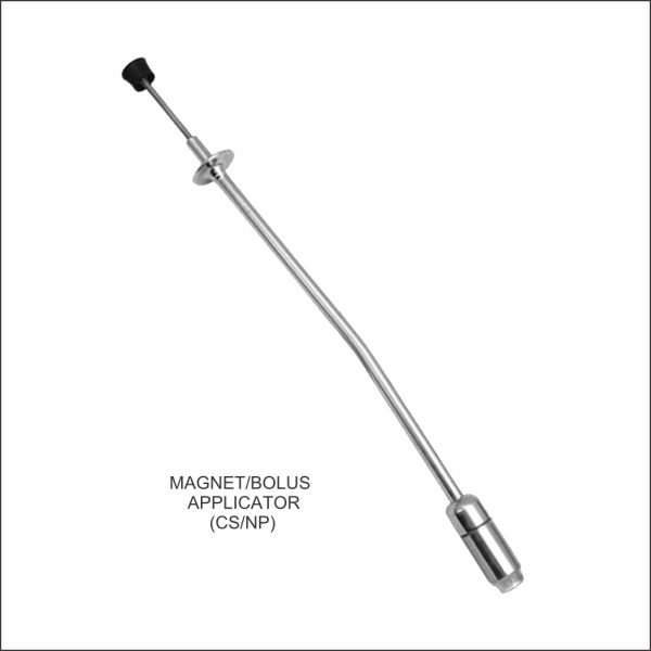 Magnet Bolus Applicator, Curved, Knob Plunger