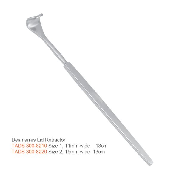 Desmarres Lid Retractor, Size 1 and 2, 13 cm