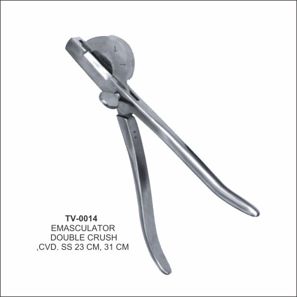 Double Crush Emasculator, Curved, 23 cm and 31 cm