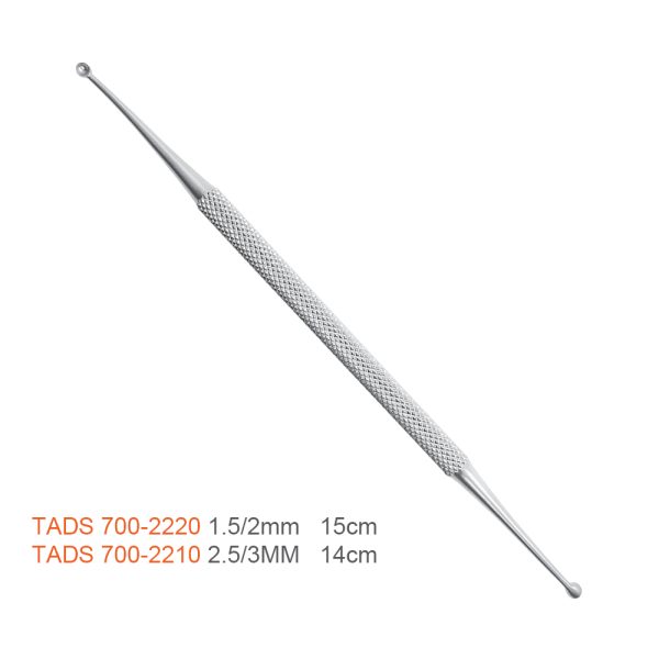 Double Ended Curette, 1.5/2 mm and 2.5/3 mm