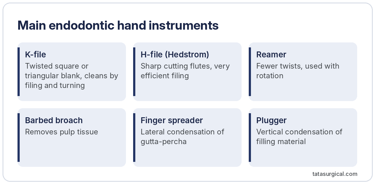 Main endodontic hand instruments - Tata Surgical