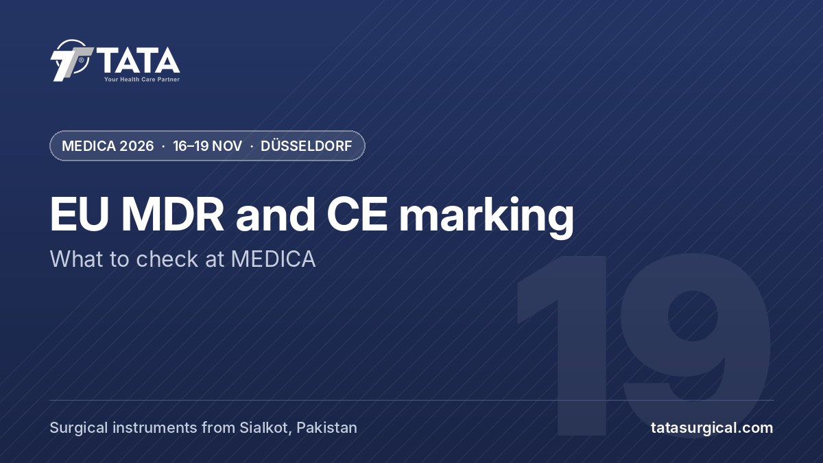 EU MDR and CE marking: What to check at MEDICA - Tata Surgical at MEDICA 2026, Düsseldorf