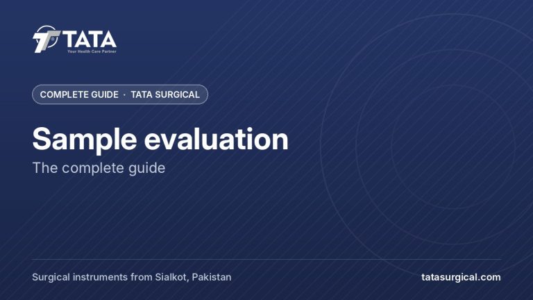 Sample evaluation: The complete guide - Tata Surgical