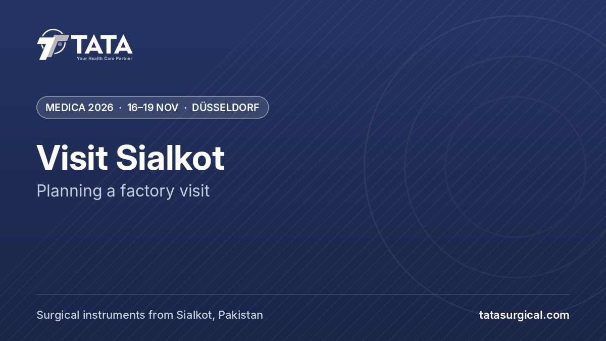 Visit Sialkot: Planning a factory visit - Tata Surgical at MEDICA 2026, Düsseldorf