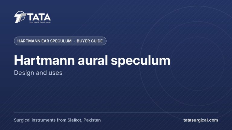 Hartmann aural speculum: Design and uses - Tata Surgical, Hartmann aural speculum and ENT instruments