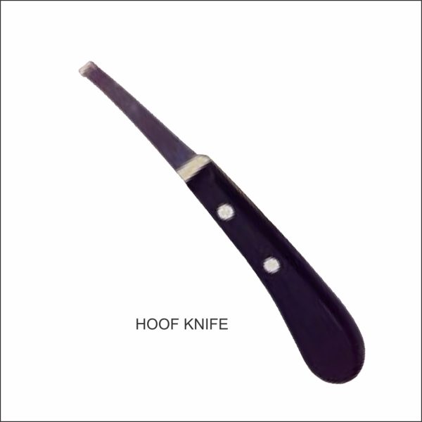 Hoof Knife, Long Blade, Black Handle