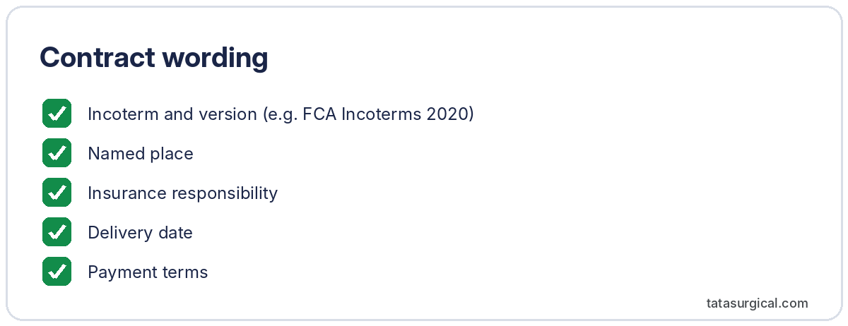 Contract wording - Tata Surgical