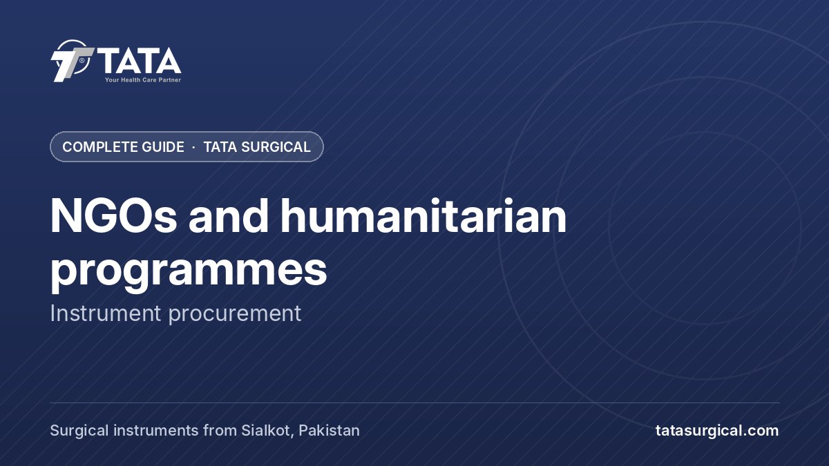 NGOs and humanitarian programmes: Instrument procurement - Tata Surgical