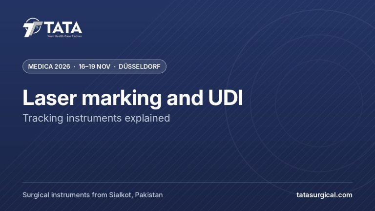 Laser marking and UDI: Tracking instruments explained - Tata Surgical at MEDICA 2026, Düsseldorf