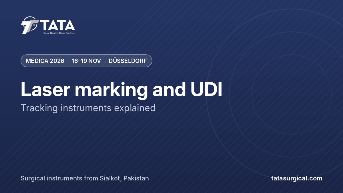 Laser marking and UDI: Tracking instruments explained - Tata Surgical at MEDICA 2026, Düsseldorf