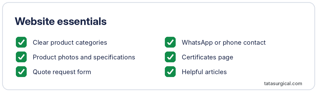 Website essentials - Tata Surgical