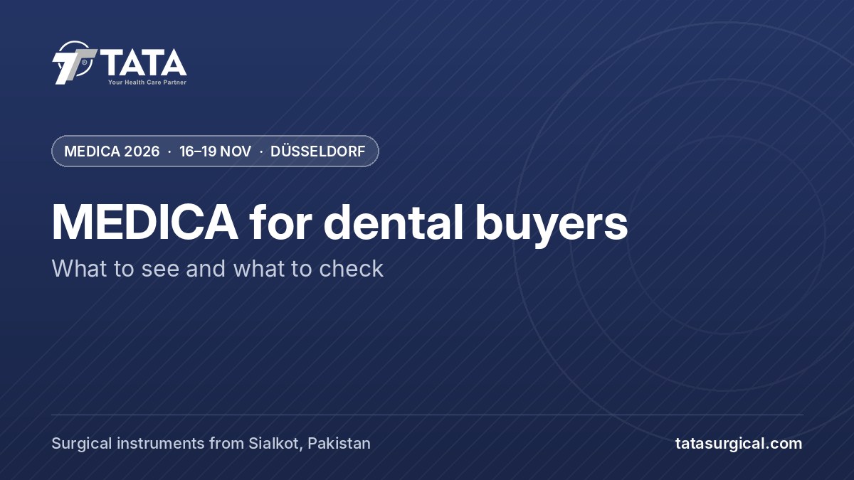 MEDICA for dental buyers: What to see and what to check - Tata Surgical at MEDICA 2026, Düsseldorf