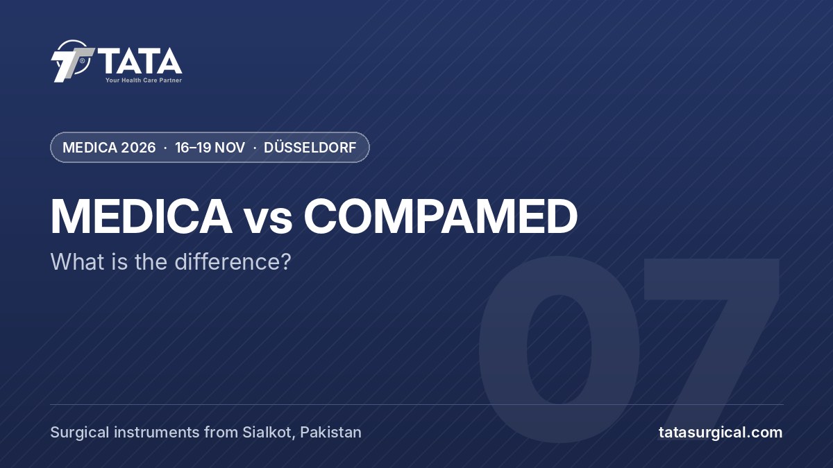 MEDICA vs COMPAMED: What is the difference? - Tata Surgical at MEDICA 2026, Düsseldorf