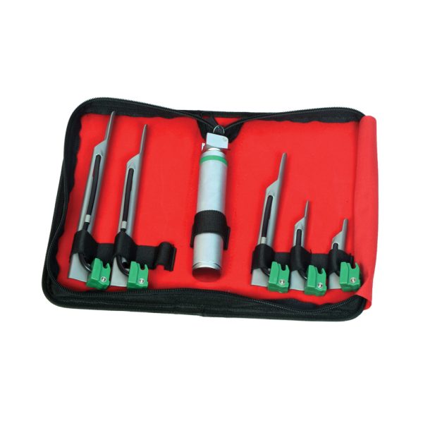 Single Use Miller Laryngoscope Set in Zip Pouch