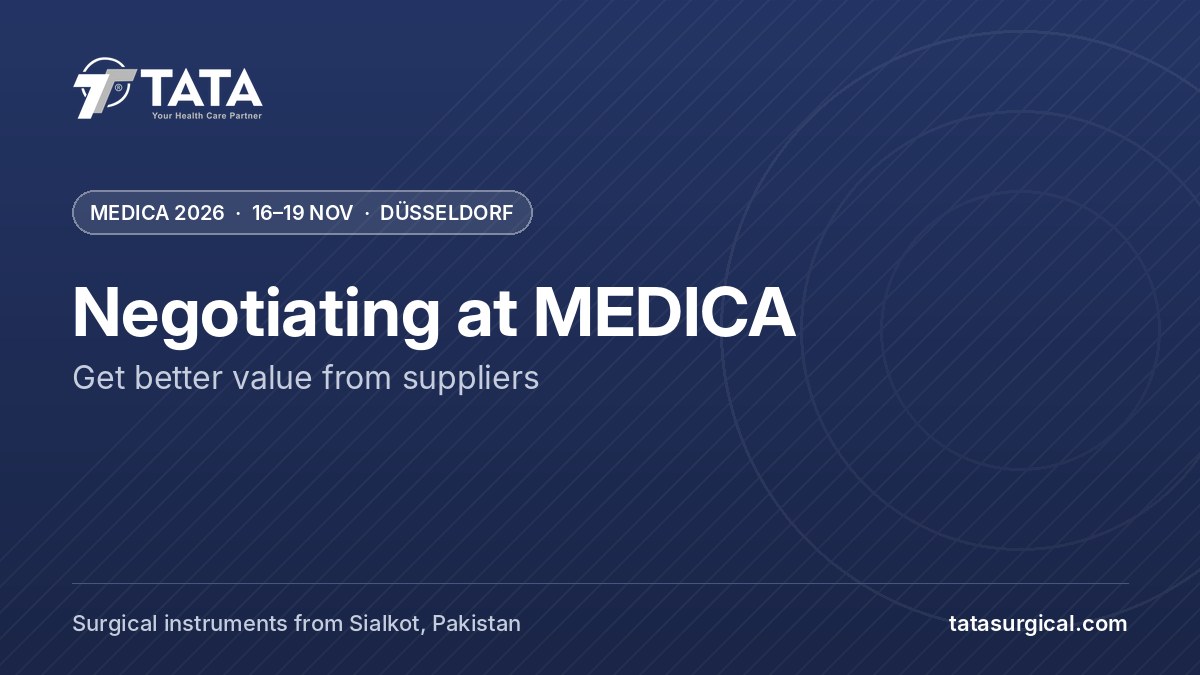 Negotiating at MEDICA: Get better value from suppliers - Tata Surgical at MEDICA 2026, Düsseldorf