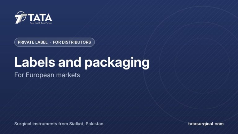Labels and packaging: For European markets - Tata Surgical
