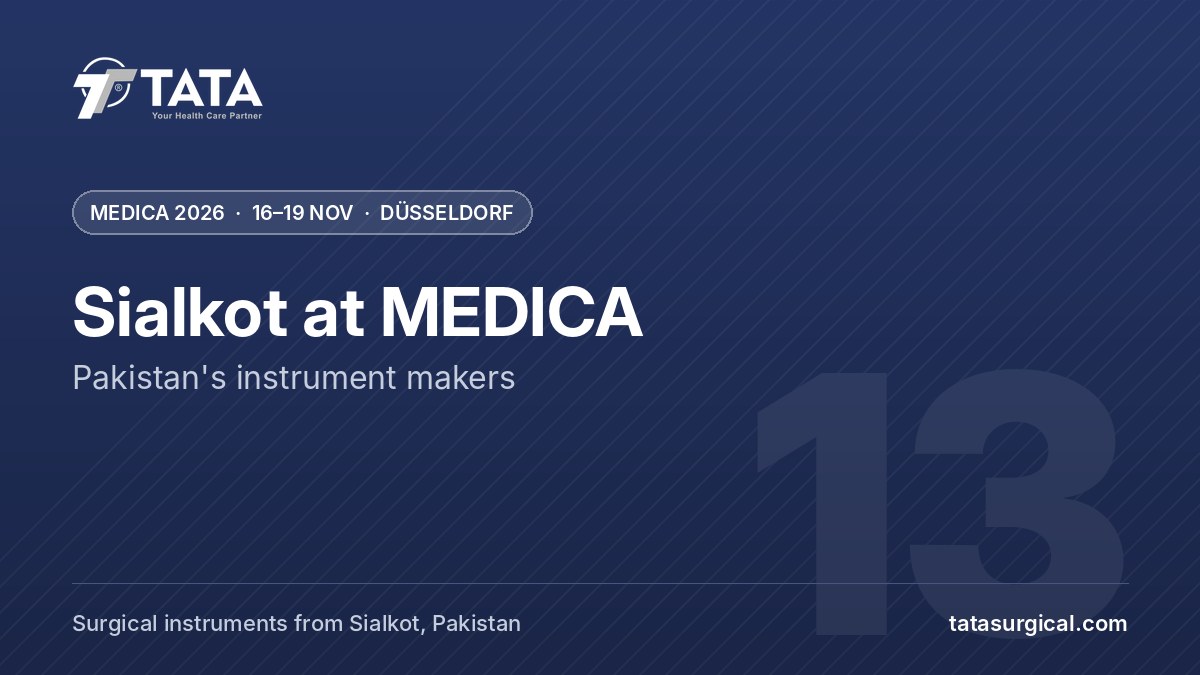 Sialkot at MEDICA: Pakistan's instrument makers - Tata Surgical at MEDICA 2026, Düsseldorf