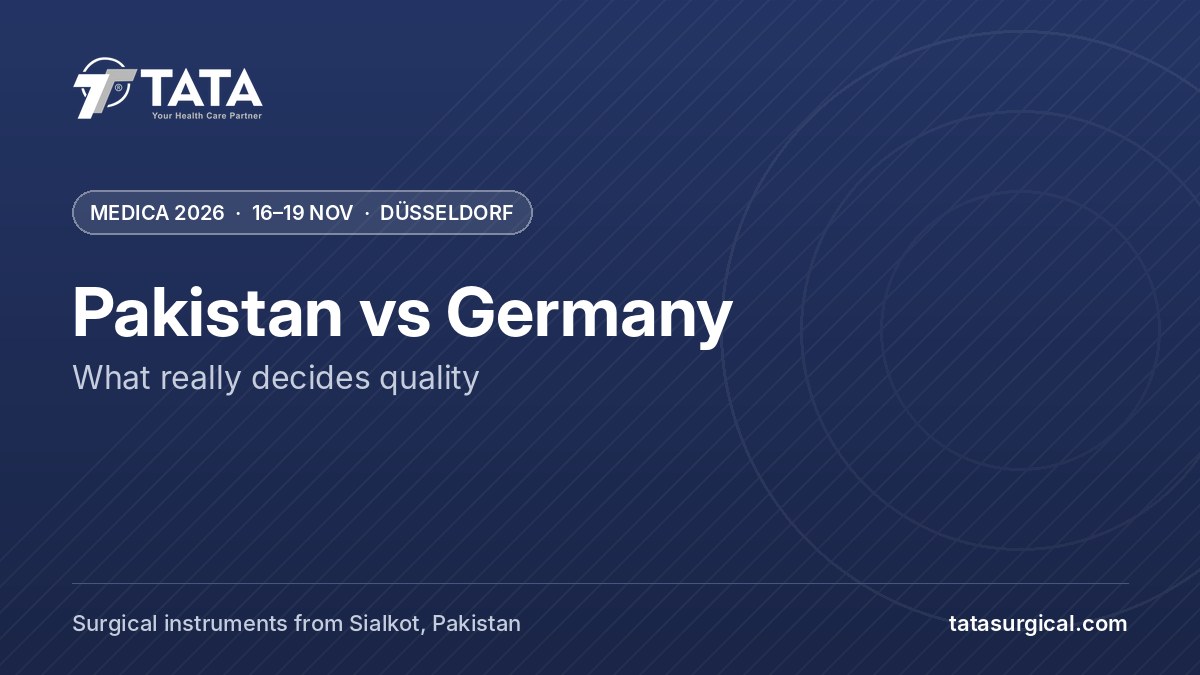 Pakistan vs Germany: What really decides quality - Tata Surgical at MEDICA 2026, Düsseldorf