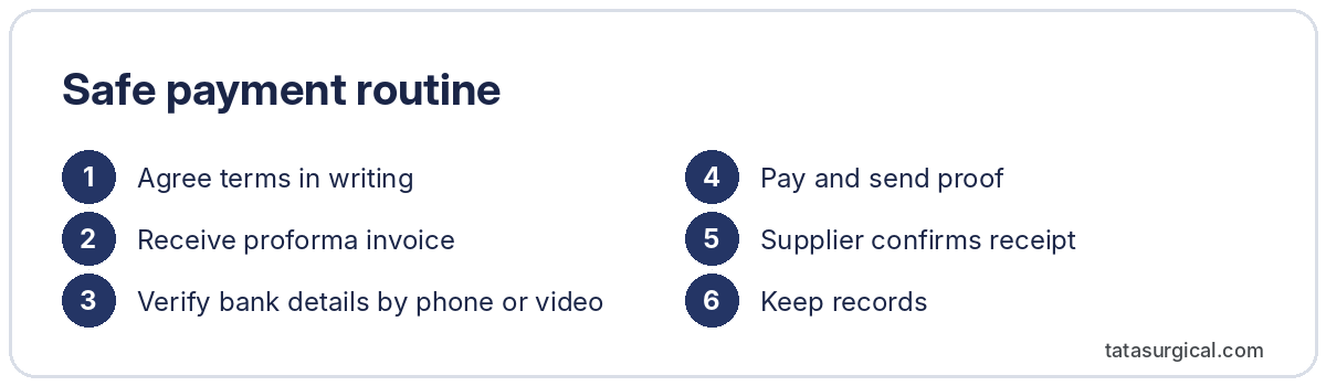 Safe payment routine - Tata Surgical