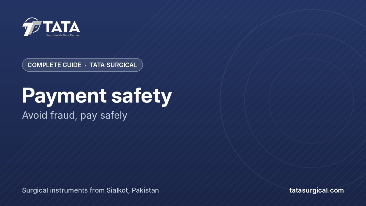 Payment safety: Avoid fraud, pay safely - Tata Surgical