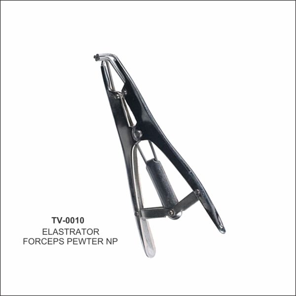 Elastrator Forceps, Pewter, Nickel Plated